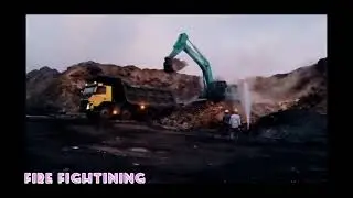 odisha ,Talcher,Locp mines⚫fire fightining on Volvo460 vs Kobelco480 exavator