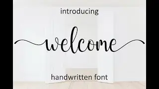Free Welcome Font Font | Font | Free Font | Script Fonts | Font Bundle