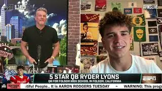 Folsom QB Ryder Lyons tells the Pat McAfee Show he's committing to BYU