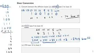 Worked Example - Converting between bases