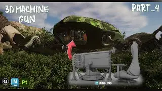Part_4 Creating a Turtle + Tank 3D Prop: Unreal Engine 5, Autodesk Maya  Substance, machine gun