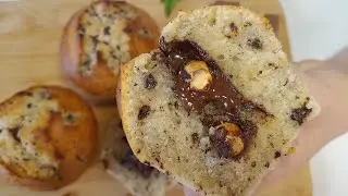 Delicious Homemade Chocolate Muffin Recipe with Whole Hazelnut Twist
