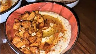 Hummus with chicken | Quick and easy recipe