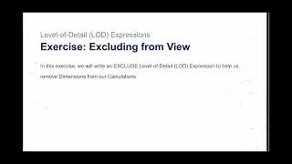 5.6. LOD Exercise - Exclude from View