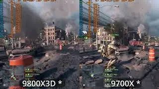Battlefield 6 1080p Low Preset - Mark De Bench CPU Benchmark - 9800X3D Vs 9700X