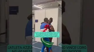 Zaynab Dosso campionessa europea nei 60m indoor: l'abbraccio con il coach