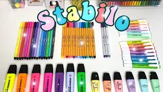 PEN TEST STABILO (brush pen, marca texto Boss, swing coll, pen 68, fine pen)