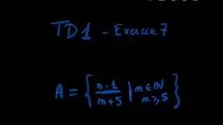 TD1 ex7 A= { (n-1)/(n+5) pour  n entier supérieur ou égal à 5}