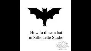 How to draw a halloween bat in Silhouette Studio