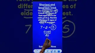 Average Age Problem Short Trick II Solve Without Equations II Solve Word Problems #youtubeshorts