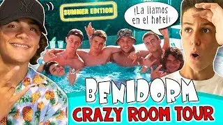 ROOM TOUR hotel BENIDORM 🏨 MATEO se va de VACACIONES con sus amigos #LosXOBIS 🔥  24h en la PLAYA