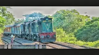 Stunning TWIN WDM3A ALCo (MUed) Chugging Hard to Accelerate | Kamakhya - Yesvantpur AC Express | NFR