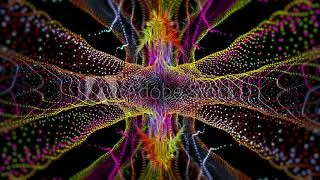 3D colorful abstract fractal form.