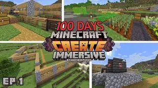 I spent 100 Days In A Create & Immersive Engineering Minecraft Mod Pack Part 1