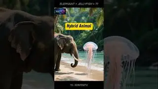 ELEPHANT + JELLYFISH = GABUR GABUR ? Hybrid Animal Combining Animal DNA #shorts #ELEPHANT #JELLYFISH