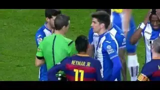 RED CARD!!!! Hernan Perez vs Barcelona - 6-1-2015