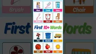 First 10 Words for Babies & Toddlers | Baby Learning Video with Pictures & Pronunciation