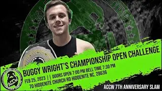 Buggy Wrights open challenge for the ACCW Apple City Championship!