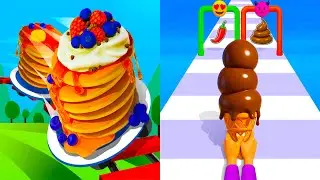 Stacky Ice Cream Runner VS Pancake Run &mdash; All Levels Gameplay | Android & iOS Part 12