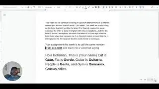 Spanish G sound - Google Docs