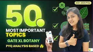 50 Most Important Topics for GATE XL Botany | PYQ Analysis (2021&ndash;2025) | Must Watch 🔥