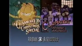 A Garfield Christmas Special & A Claymation Christmas Celebration CBS Promo (1988)