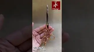 Hair Straight Cutting Scissors Rose Gold Color 6.25