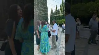 Acoustic Guitar Player perform during a welcome drink for a corporate event in Sicily