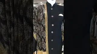 Black wedding outfit Achkan for Groom and Baraati | 2022 latest designer sherwani set |