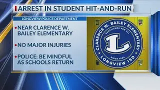 Driver arrested after child grazed by vehicle near Longview elementary school