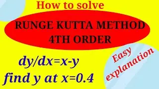 Runge kutta method 4th order in hindi with example