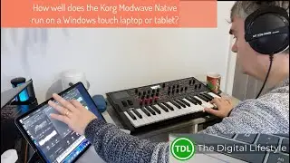 How well does Korg’s Modwave Native software work on a Windows touch laptop?