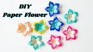 Easy DIY Paper Flowers Tutorial | Simple 5-Petal Blooms with Cardstock