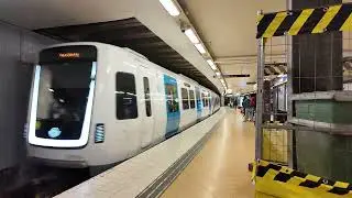 Sweden, Stockholm, subway ride from Slussen to Zinkensdamm