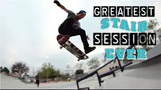 STAIR SET GETS DESTROYED !!! Micky Papa, Brodie Pendrod, Mike Piwowar Street League Skatepark