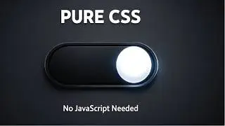 Pure CSS Black White Toggle Switch | No JavaScript Needed