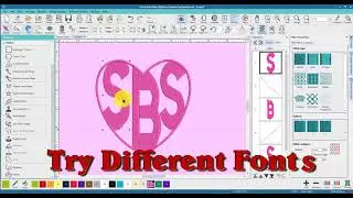 Hatch Embroidery: Custom Heart shaped monogram embroidery design💚💜💗