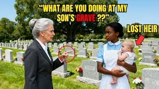 Billionaire Finds Black Waitress At Son's Grave With A Baby - One Look At The Child, She FROZE