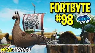 FORTBYTE #98 - Found within a VIKING LONGHOUSE Fortbyte 98 Location Fortnite Season 9