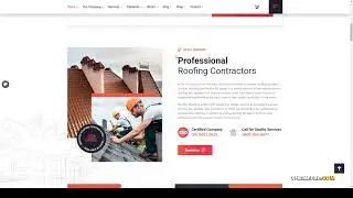 Shelder - Roofing Services WordPress Theme  RTL construction roofing company Build Website