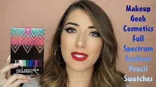 Makeup Geek Cosmetics Full Spectrum Eyeliner Pencil Swatches