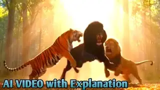 SIMBA and SHERE KHAN vs DARK LION FIGHT SCENE AI GENERATED VIDEO with EXPLANATION 