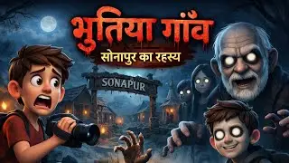 भूतिया गांव !! Hindi kahani !! Horror story !! Bedtime story !! Cartoon story !! Ai Express !! 