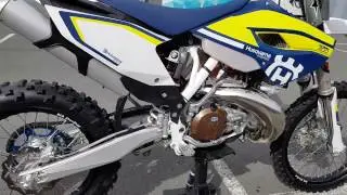 2016 Husqvarna TE 300 Close up walk around and Start up