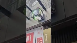 5 Faces LED Display Cube Sided Mounted On Wall for Store Front