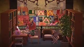 Read with Beau 📚 | Relaxing Animal Crossing Music 🎶  + Fire Crackling 🔥 for Study/Reading/Sleeping