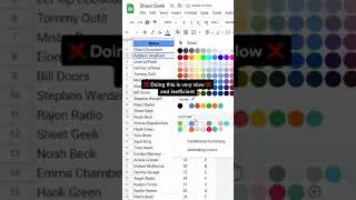 How to color tables using Alternating Colors in Google Sheets!