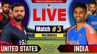 🔴INDIA vs United States, 3rd Match | Live Cricket match Today | IND vs USA Live Score  | by Shahid