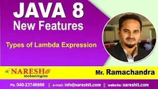 Java 8 New Features Tutorials | Types of Lambda Expression | Core Java Tutorials | by Mr.Ramachndra