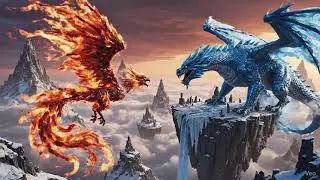 Phoenix vs Ice Dragon ⚔️ Fire & Frost Sky Battle (AI Cinematic)